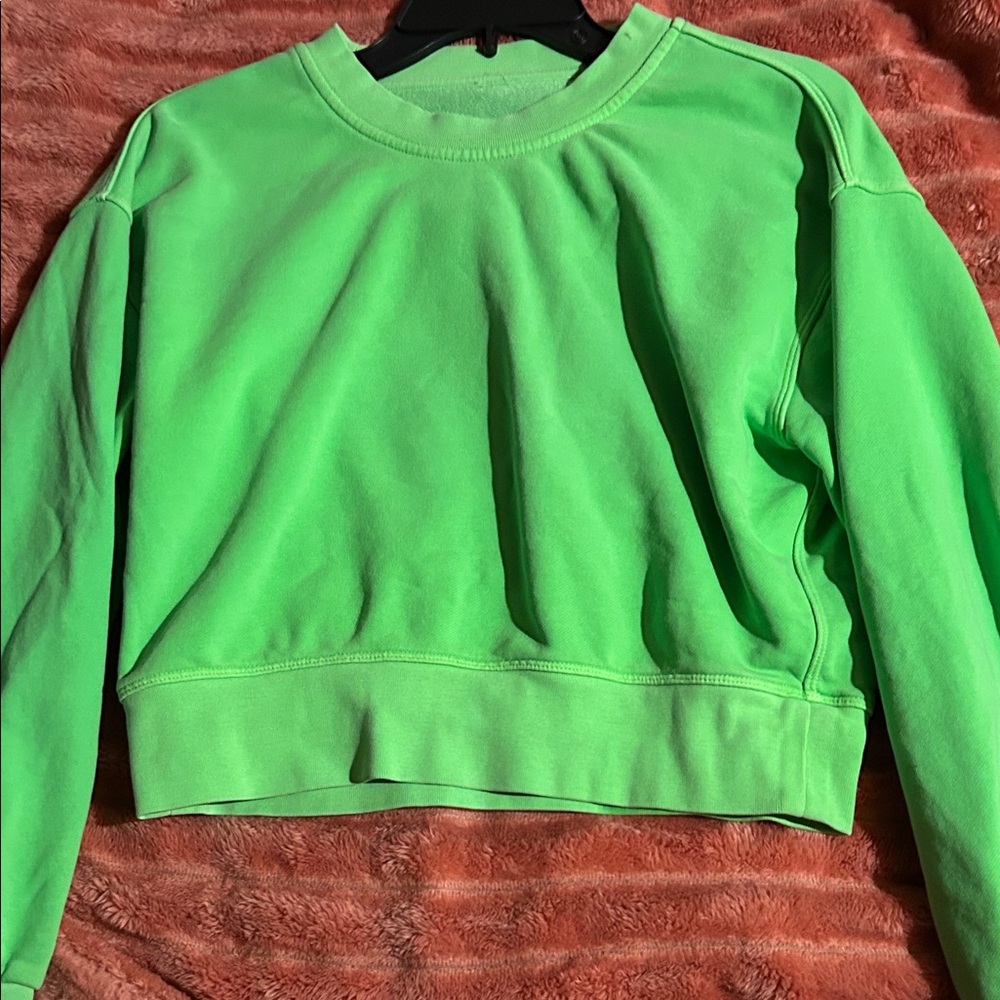 Lululemon Athletica Bright Green Sweatshirt